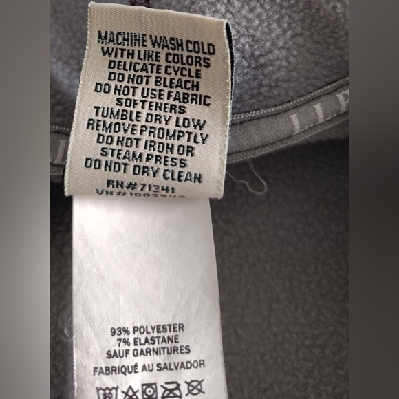 LL Bean Kids' Full-Zip Hoodie Sweatshirt Size Large L 14-16 Gray Fleece Interior - Picture 6 of 17